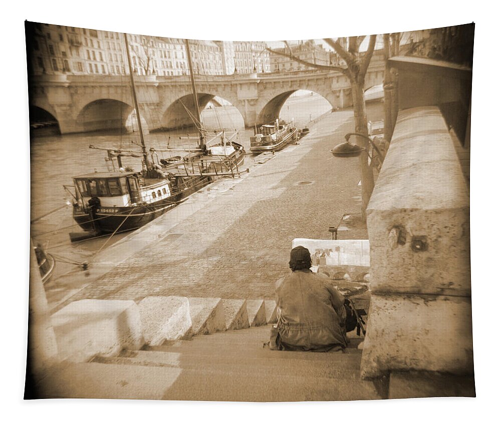 Paris Tapestry featuring the photograph A Walk Through Paris 1 by Mike McGlothlen