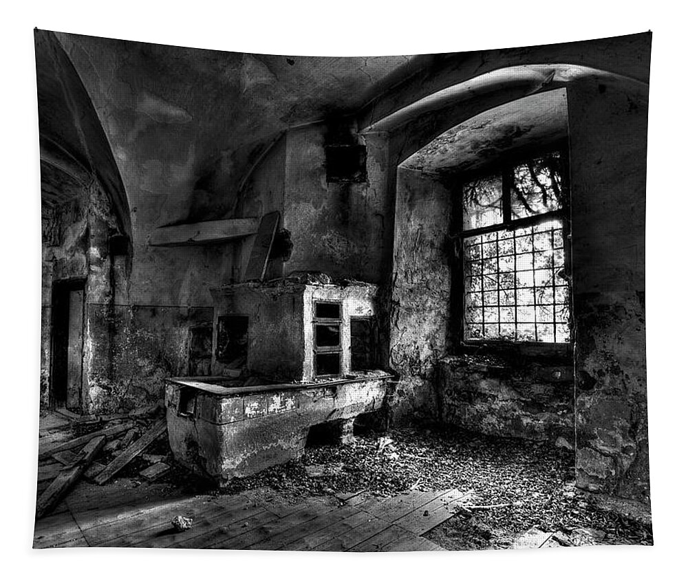 Old Tapestry featuring the photograph Abandoned kitchen by Ivan Slosar
