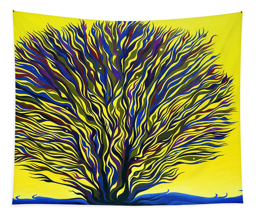 Shrub Tapestry featuring the painting About to Sprout by Amy Ferrari