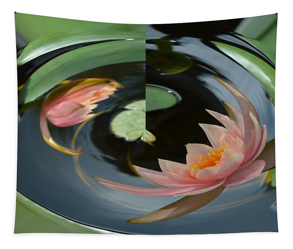 Water Lily Tapestry featuring the photograph Absstract Water Lily by Lesa Fine