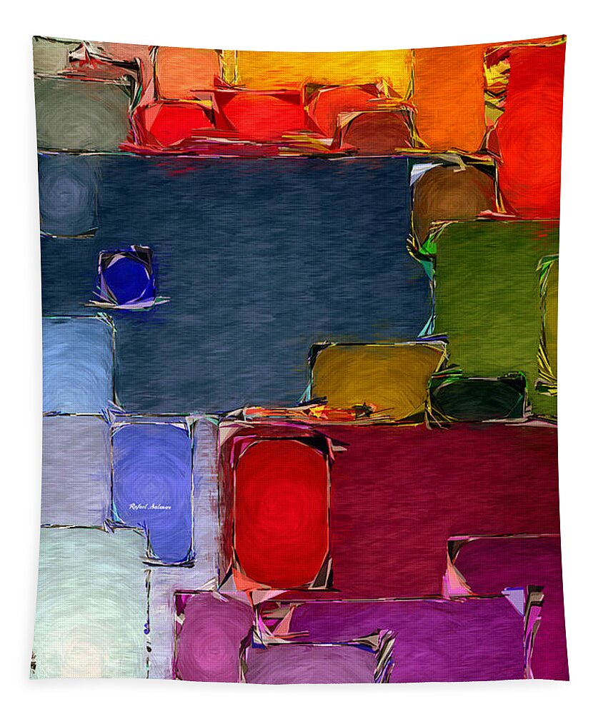 Rafael Salazar Tapestry featuring the digital art Abstract 005 by Rafael Salazar
