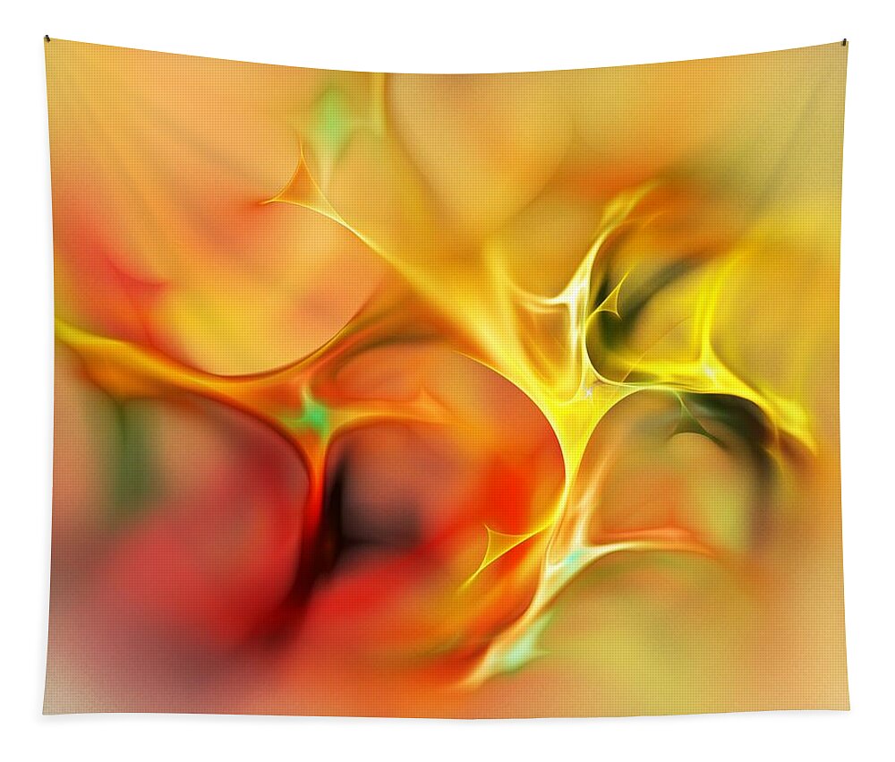 Abstract Tapestry featuring the digital art Abstract 061410A by David Lane