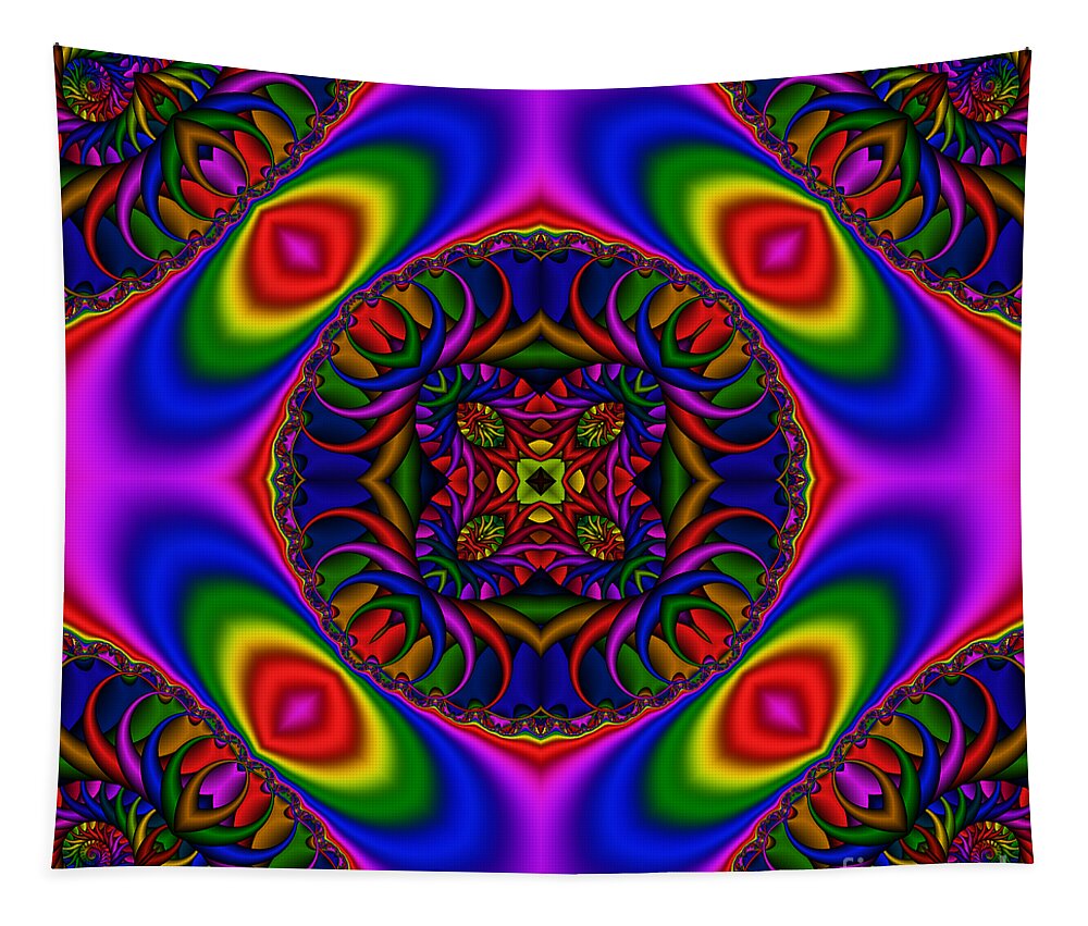 Abstract Tapestry featuring the digital art Abstract 616 by Rolf Bertram