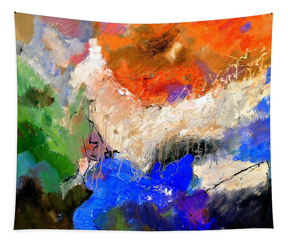 Abstract Tapestry featuring the painting Abstract 7751303 by Pol Ledent