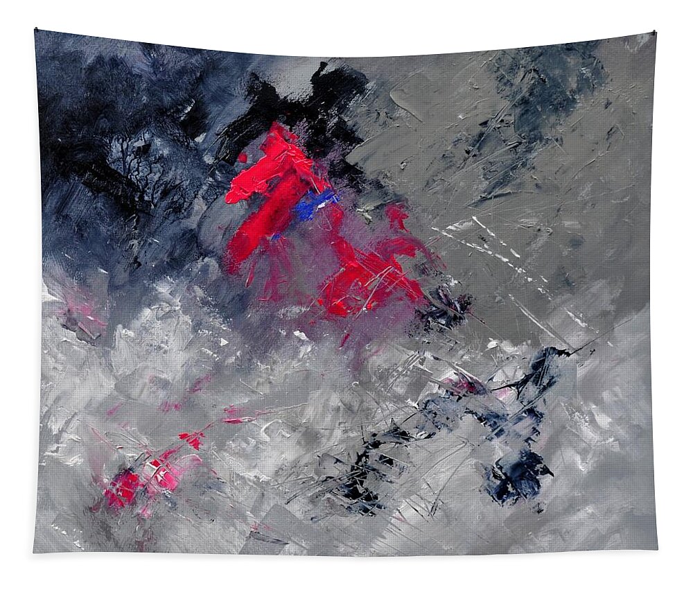 Abstract Tapestry featuring the painting Abstract 88114010 by Pol Ledent