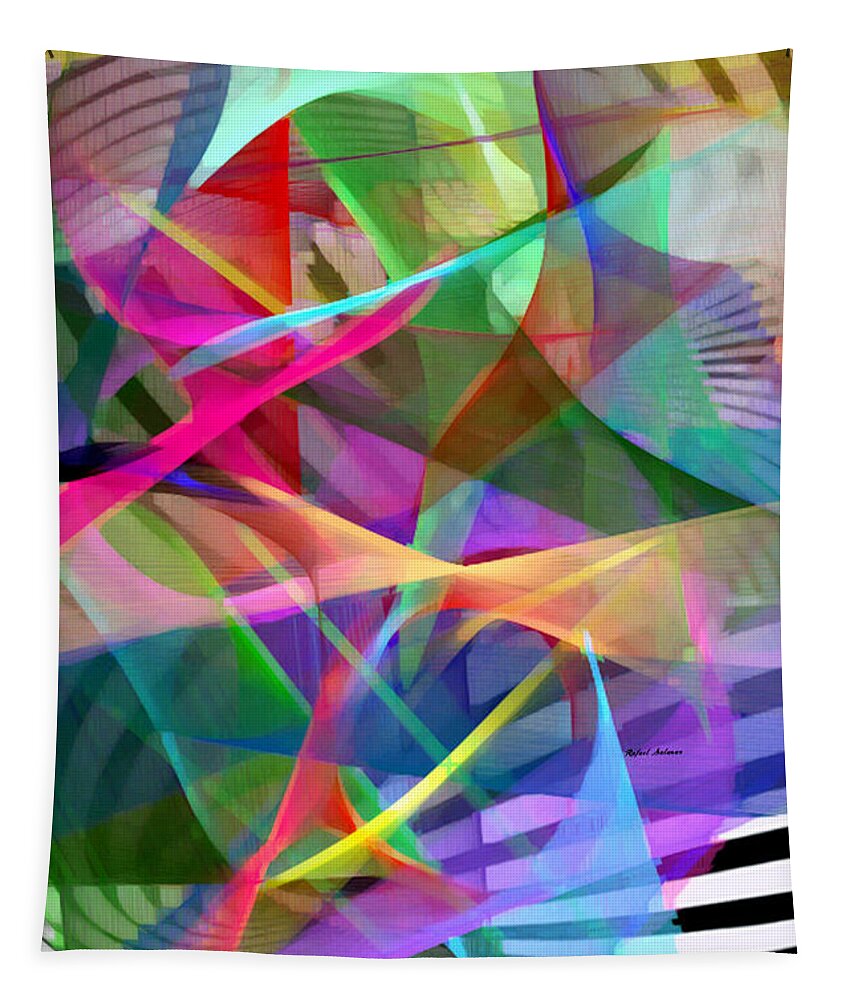 Rafael Salazar Tapestry featuring the digital art Abstract 9488 by Rafael Salazar