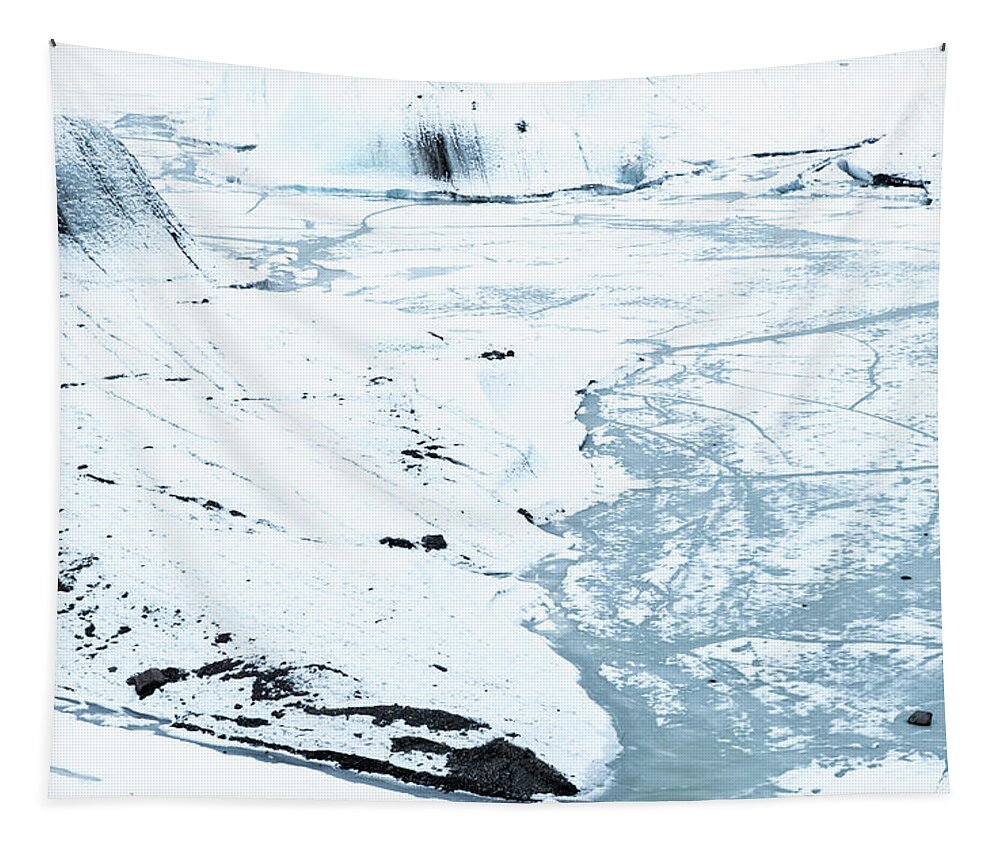 Winter Landscape Tapestry featuring the photograph Glacier Winter Landscape, Iceland with by Michalakis Ppalis