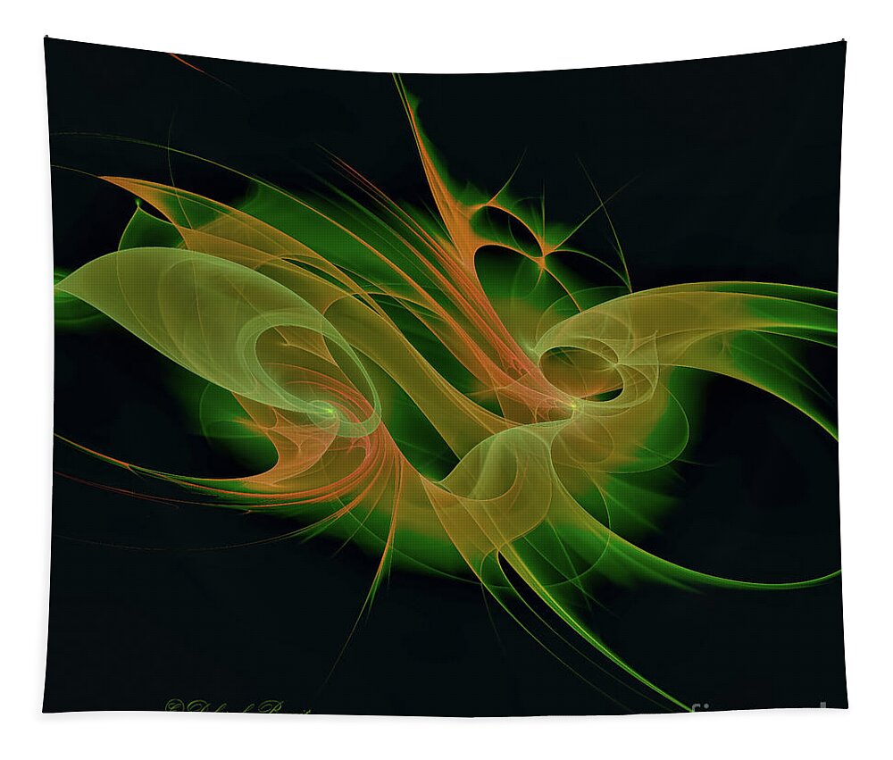 Abstract Tapestry featuring the digital art Abstract FFZ by Deborah Benoit