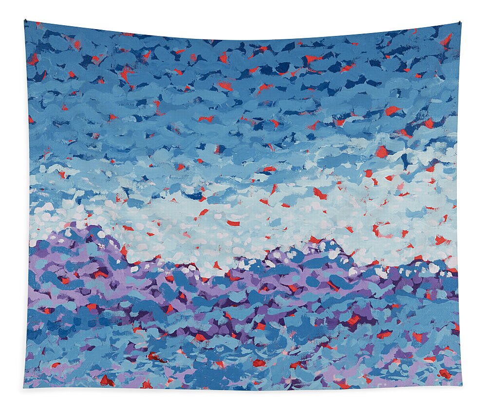 Landscape Tapestry featuring the painting Abstract Landscape Painting1 1of2 by Gordon Punt