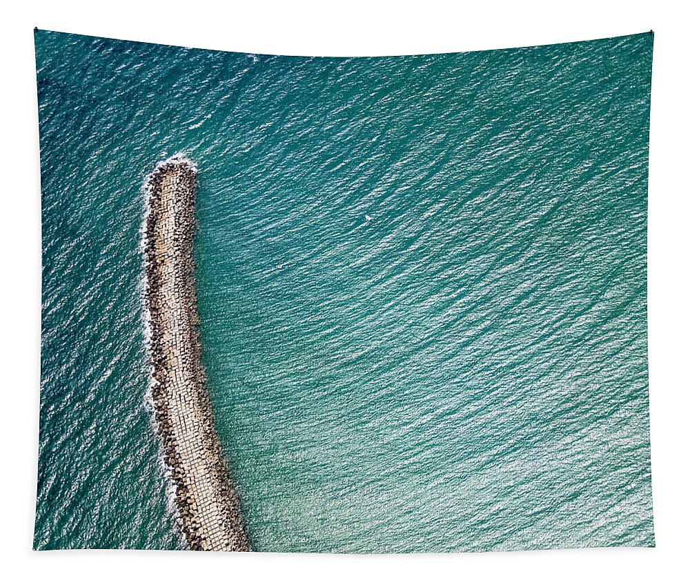 Aerial Tapestry featuring the photograph Abstract Ocean by Rick Deacon
