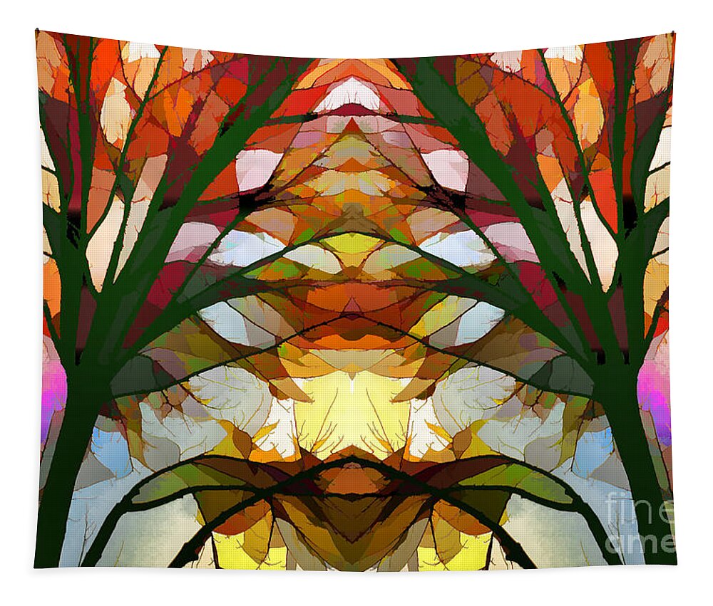 Abstracr Tapestry featuring the photograph Abstract Trees by Frances Ann Hattier
