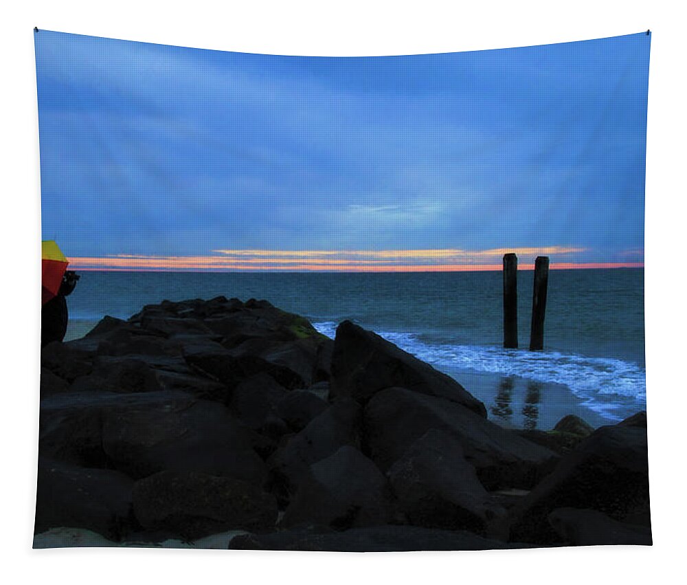 Buckroe Beach Tapestry featuring the photograph Adding Color to Buckroe Beach by Ola Allen