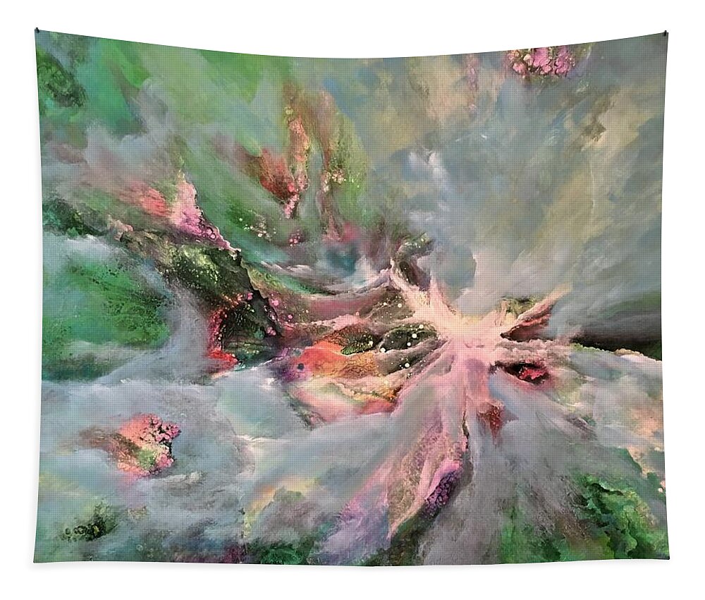 Abstract Tapestry featuring the painting Affinity by Soraya Silvestri