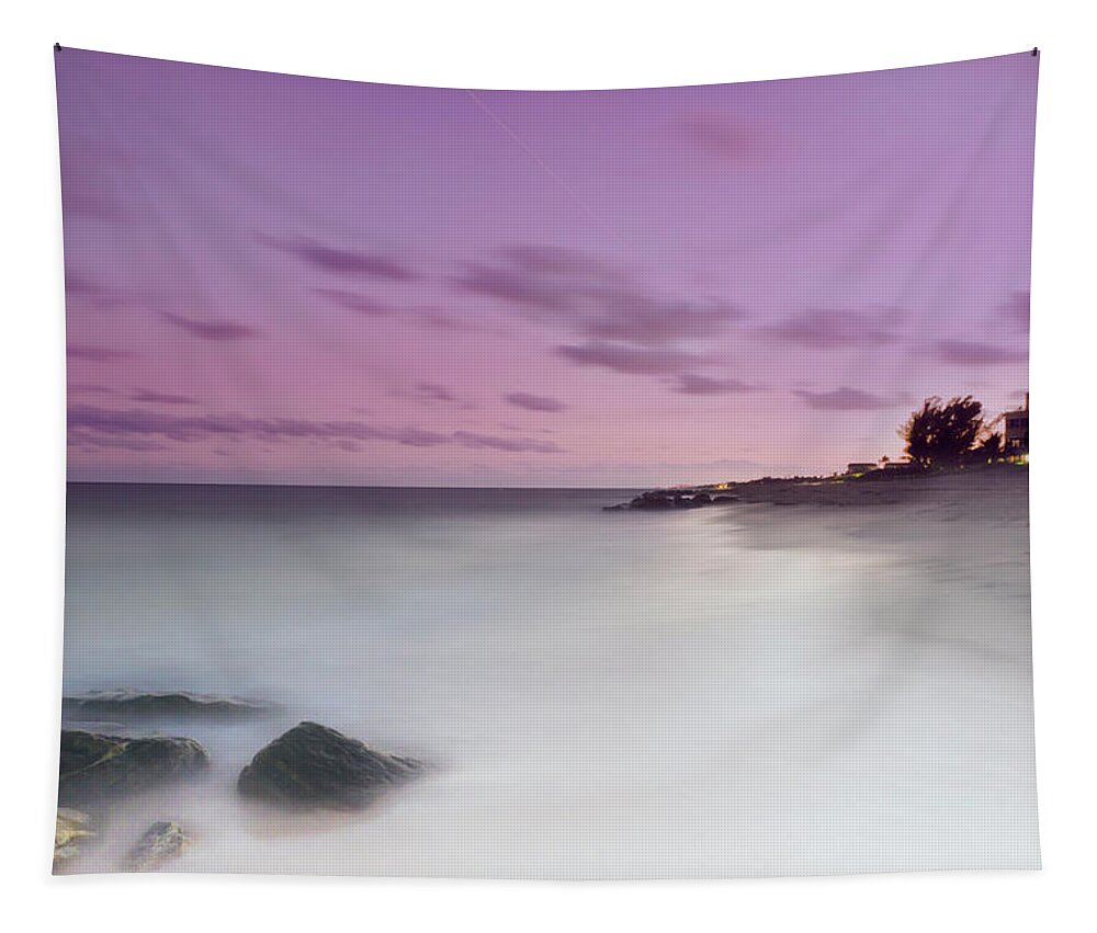 Boynton Beach Inlet Tapestry featuring the photograph After the sun set by Wolfgang Stocker