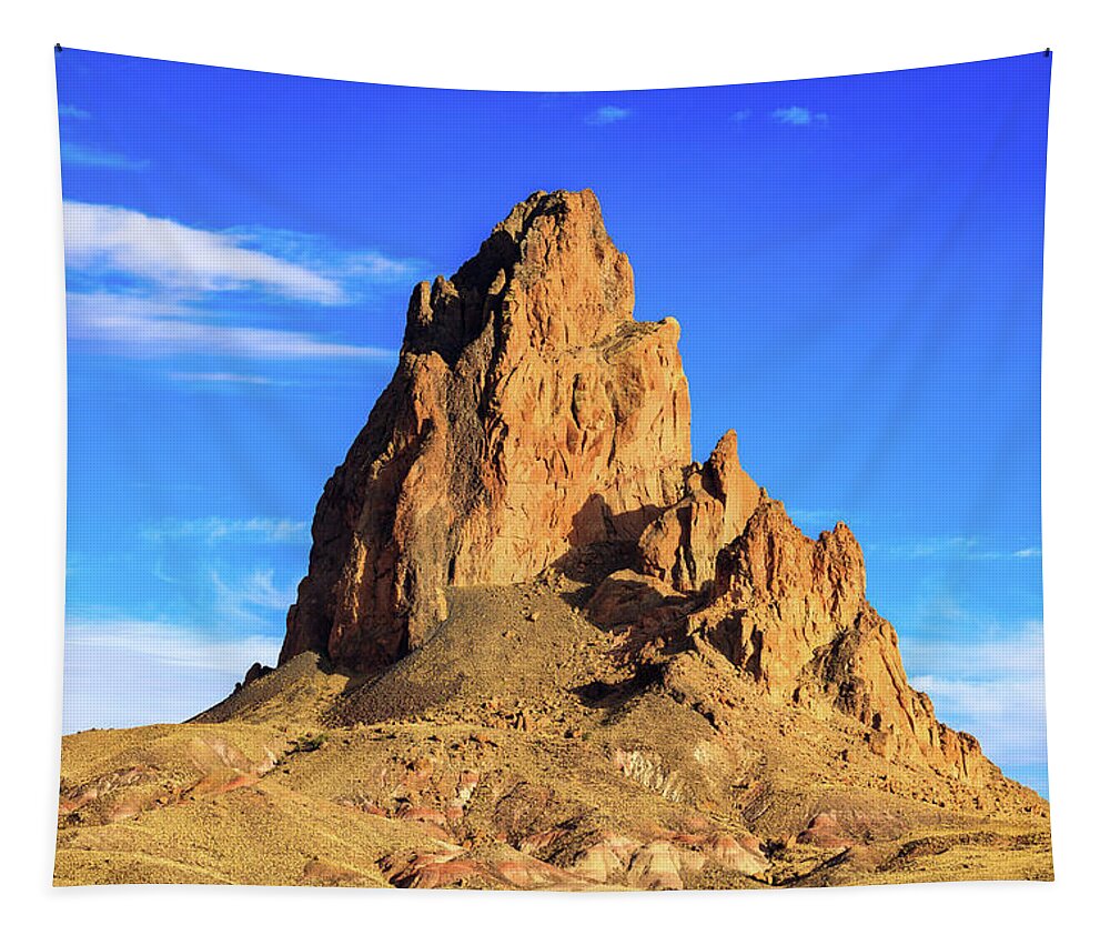 Agathla Peak Tapestry featuring the photograph Agathla Peak by Raul Rodriguez