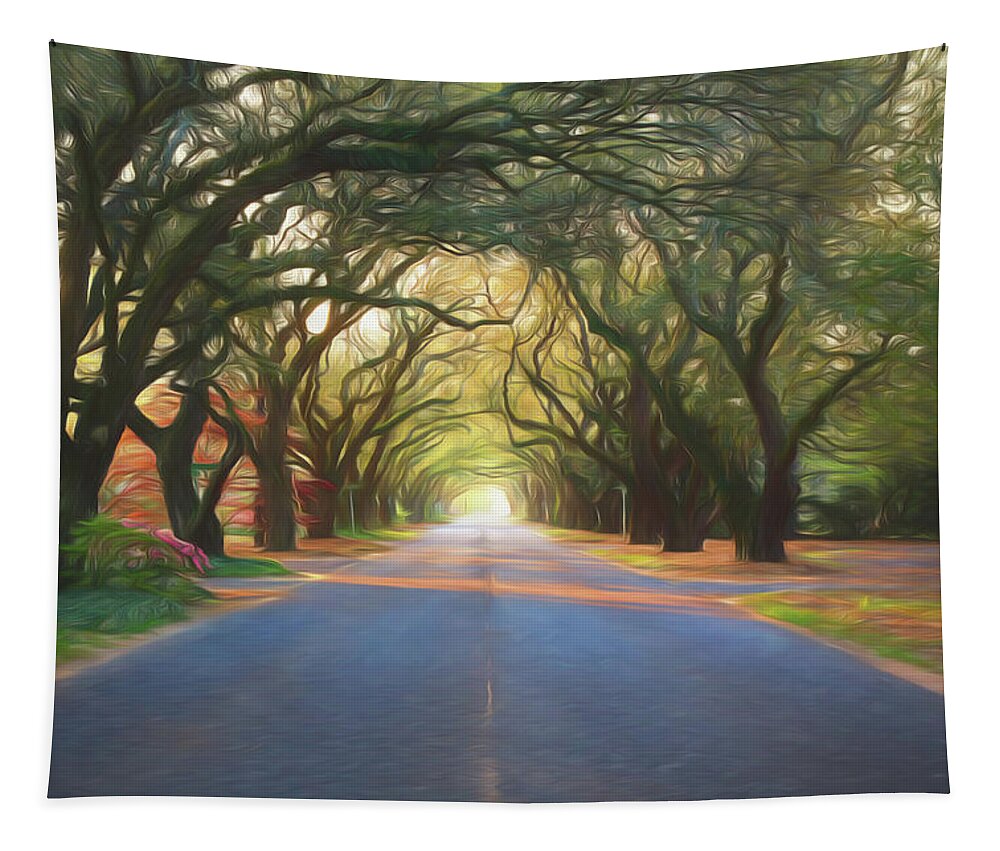 South Boundary Tapestry featuring the photograph Aiken South Boundary II by Shirley Radabaugh
