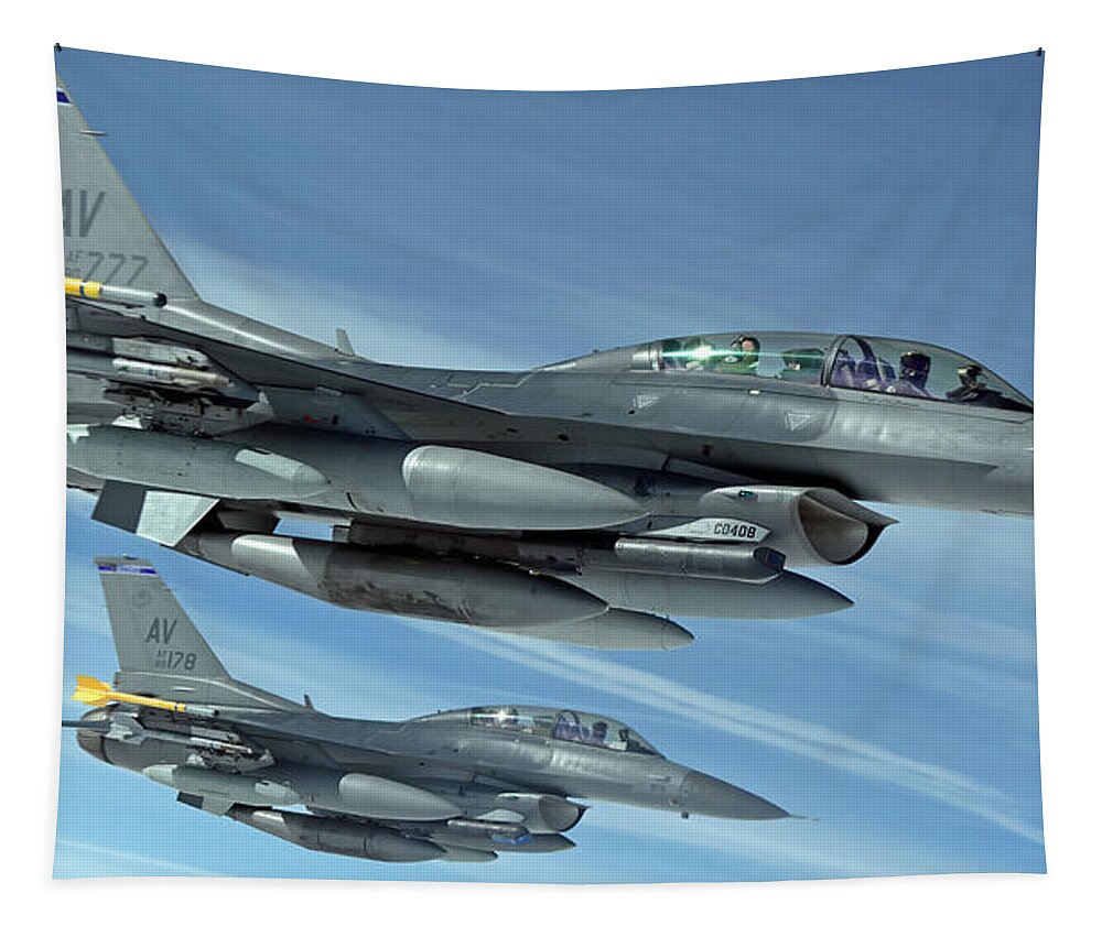 F-16 Tapestry featuring the photograph Air Power by Mountain Dreams