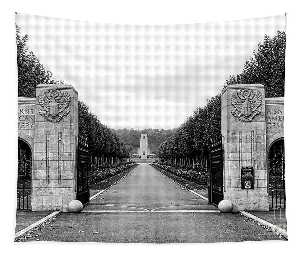 Aisne Tapestry featuring the photograph Aisne Marne American Cemetery by Olivier Le Queinec