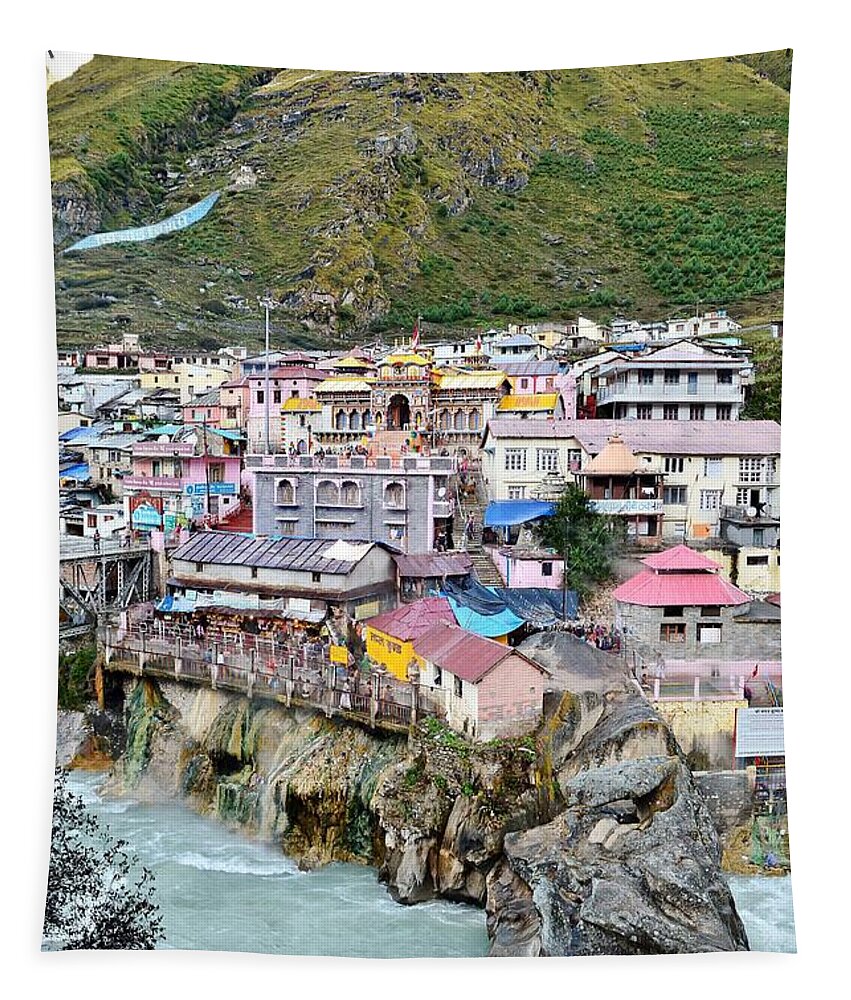  Tapestry featuring the photograph Alakananda River at Badrinath India by Kim Bemis
