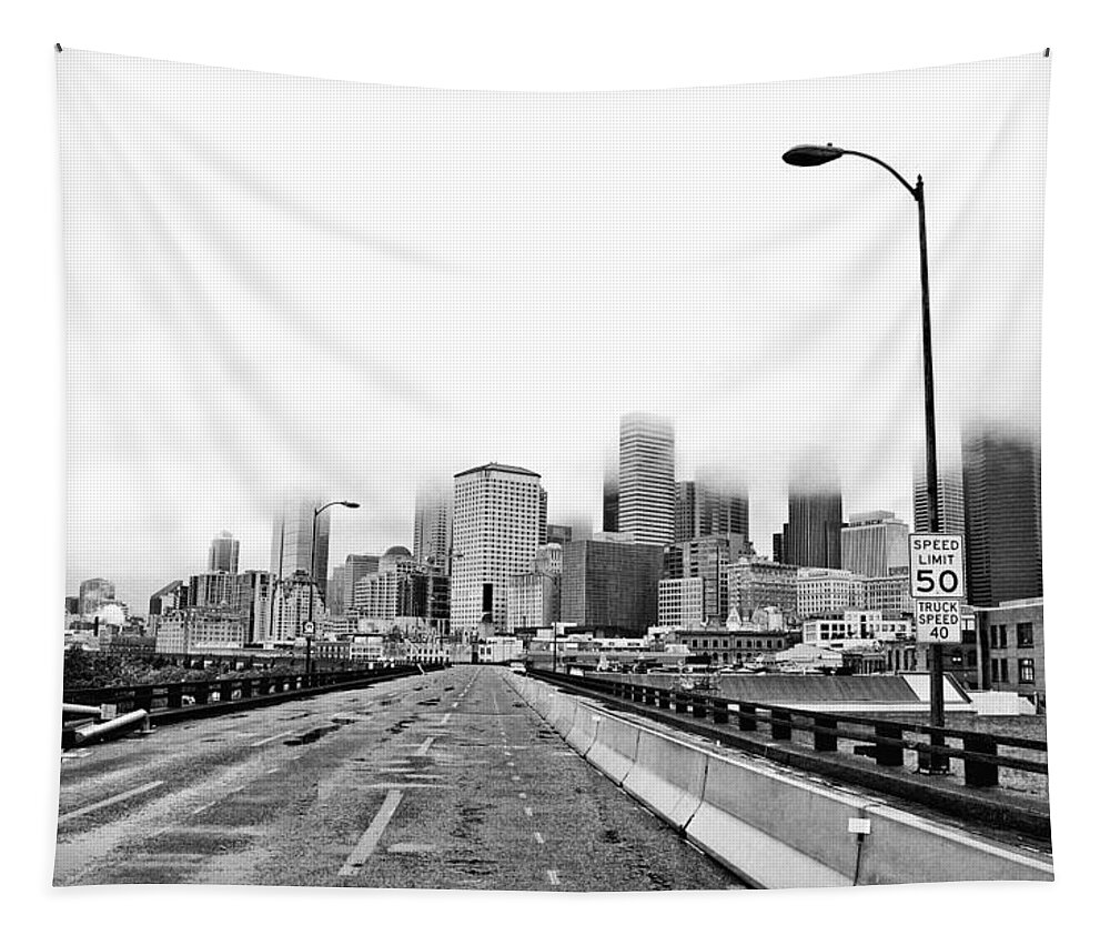 Seattle Tapestry featuring the photograph Alaskan Way Viaduct Downtown Seattle by Pelo Blanco Photo