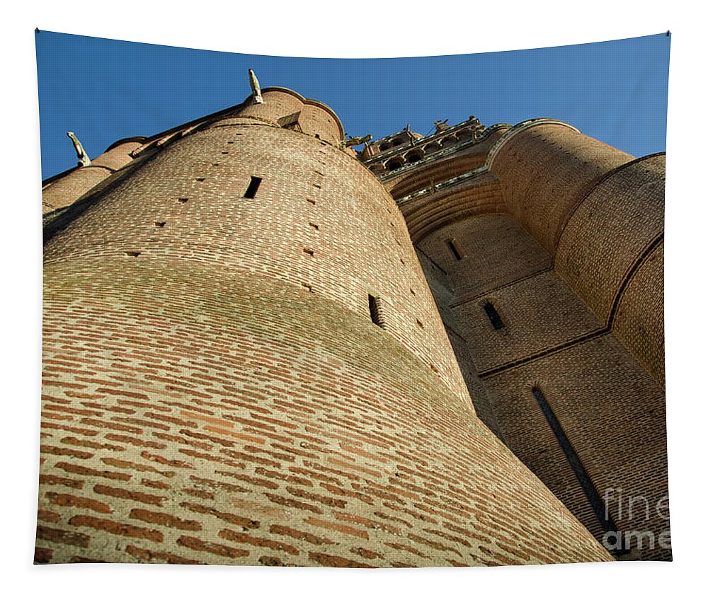 France Tapestry featuring the photograph Albi Cathedral low angle by RicardMN Photography