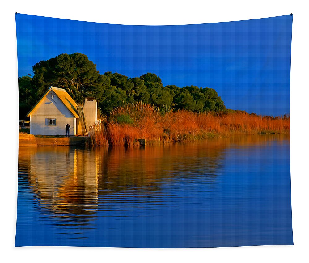 Europe Tapestry featuring the photograph Albufera blue. Valencia. Spain by Juan Carlos Ferro Duque