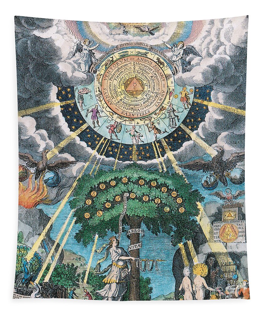 Illustration Tapestry featuring the photograph Alchemy Coagulation by Science Source