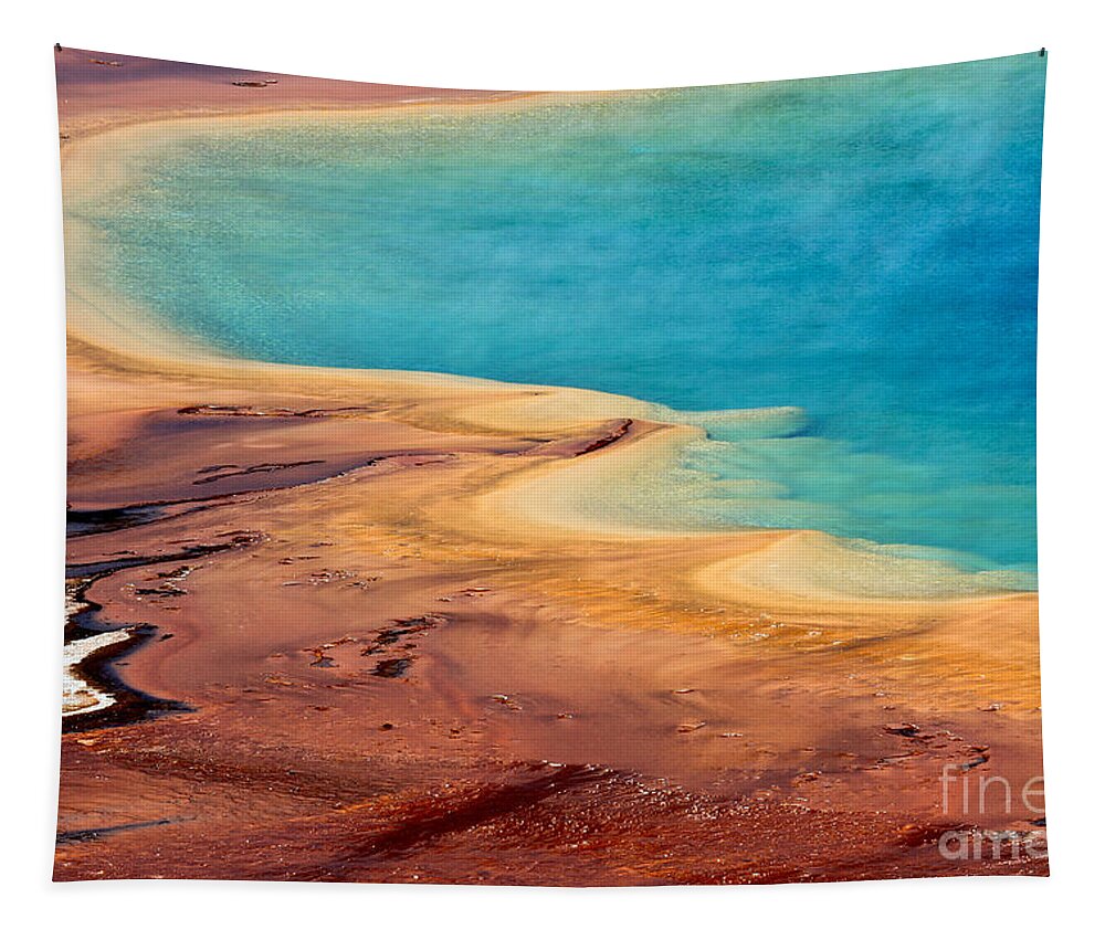 Grand Prismatic Tapestry featuring the photograph Algae Waves On The Edge Of Grand Pri by Adam Jewell