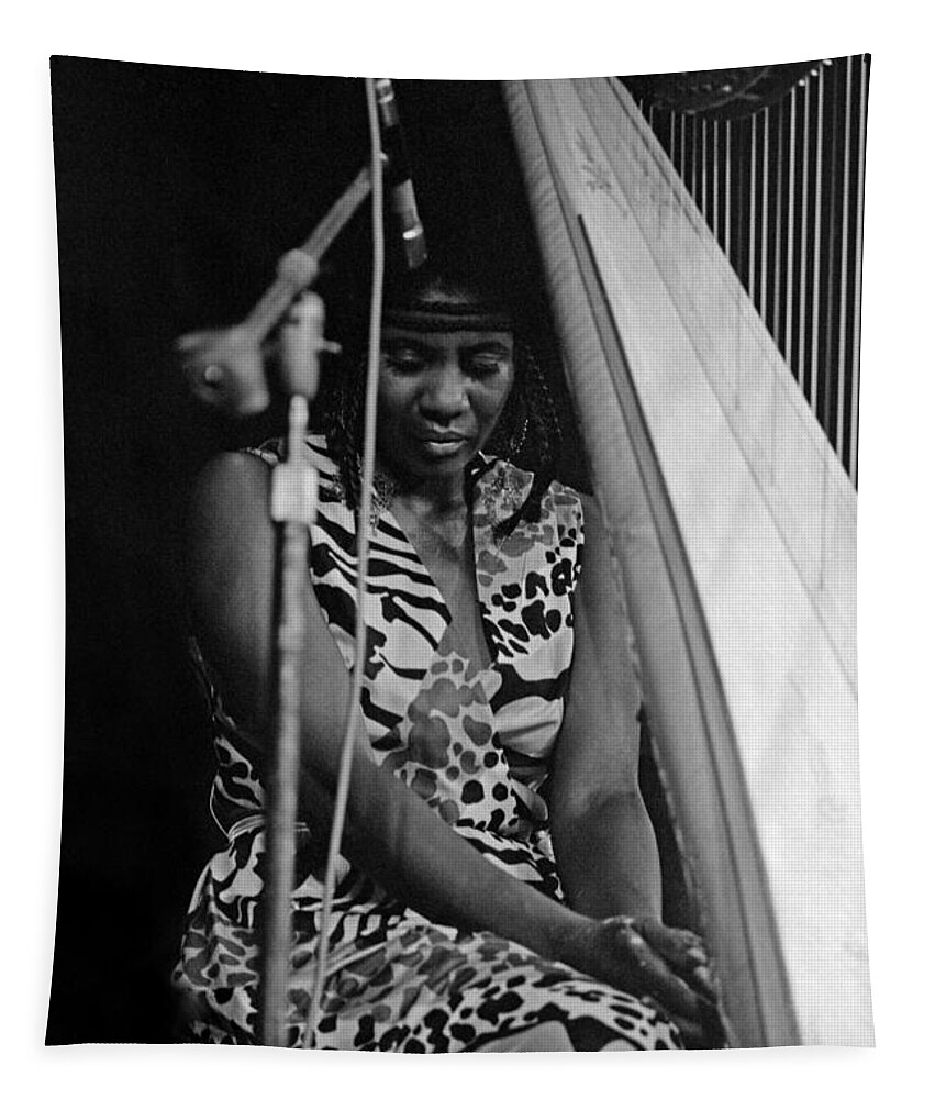 Jazz Tapestry featuring the photograph Alice Coltrane by Lee Santa