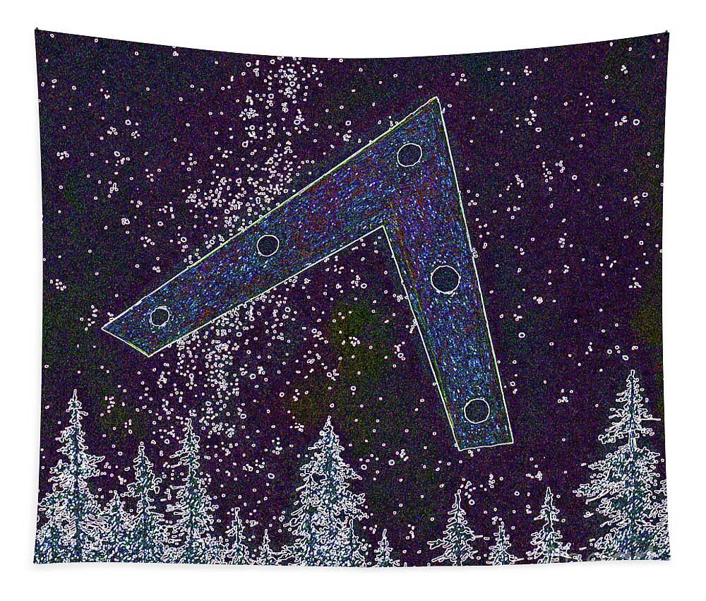  Phoenix Lights Ufo Tapestry featuring the painting Alien Skies UFO by James Williamson
