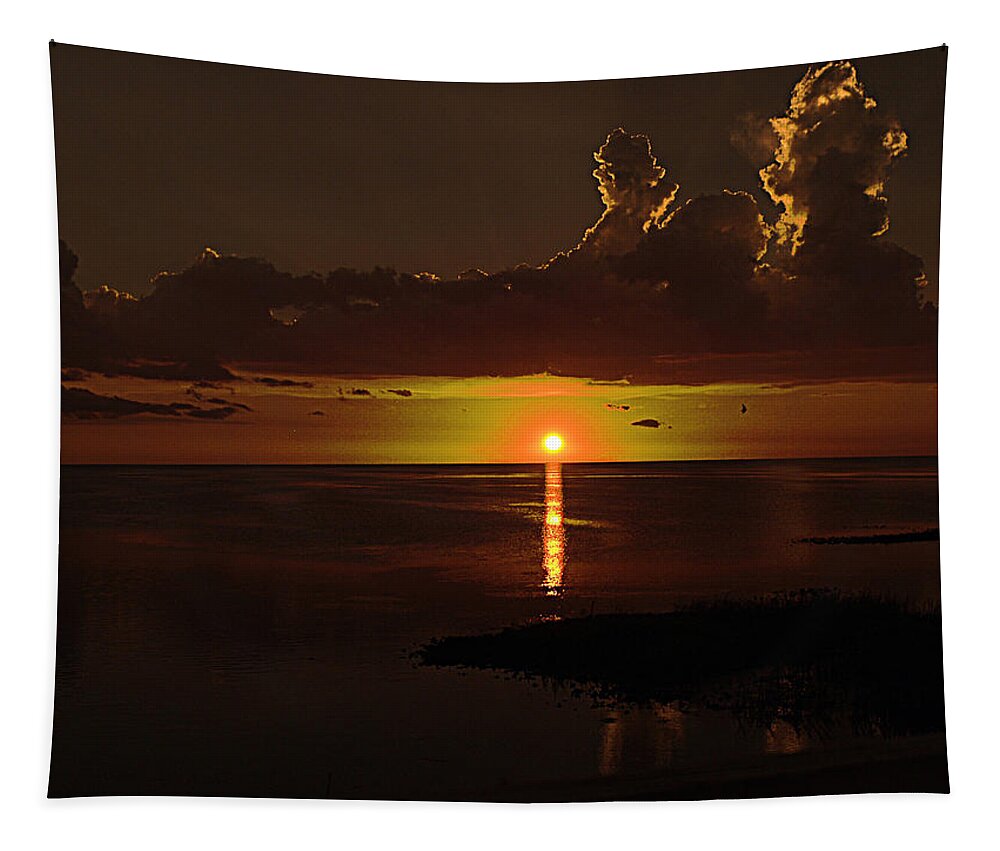 Sunset Tapestry featuring the photograph Almost Gone by Bob Johnson