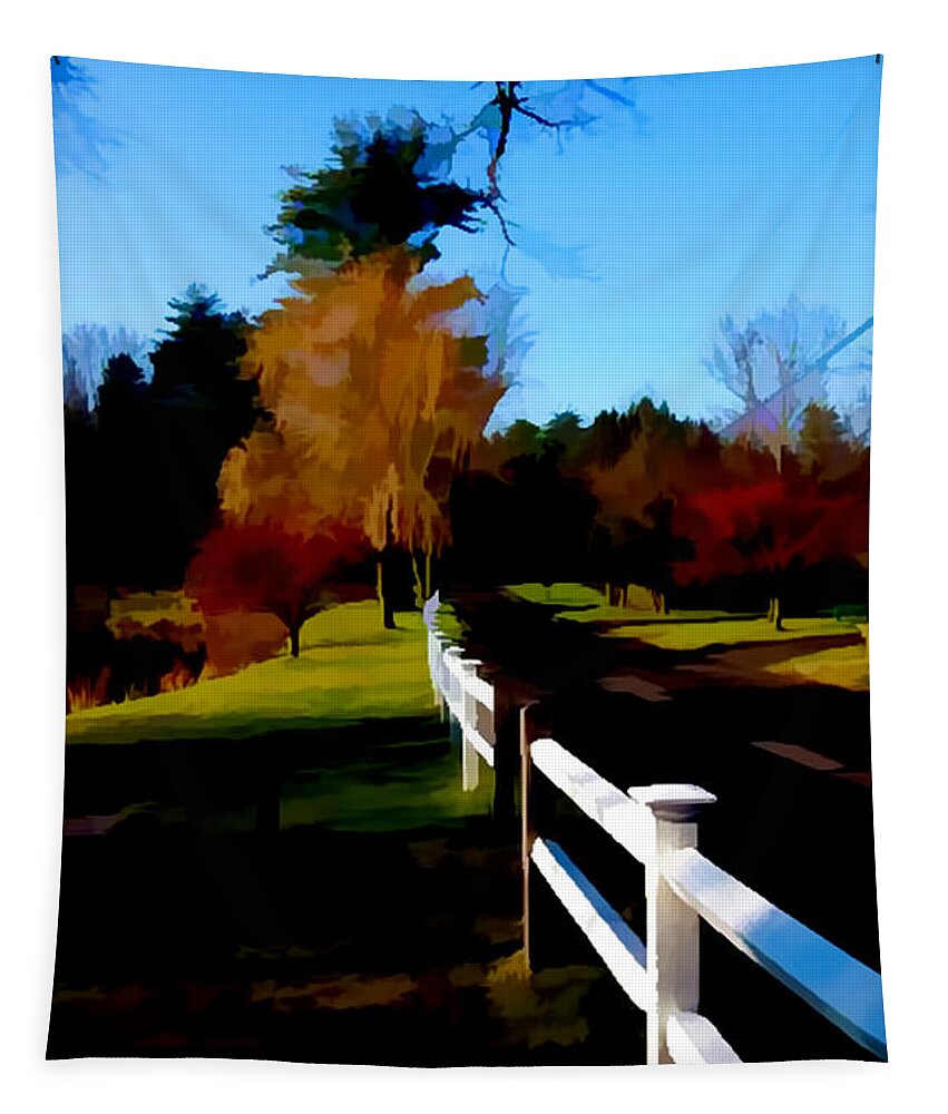 Fall Tapestry featuring the photograph Along the Way by Xine Segalas