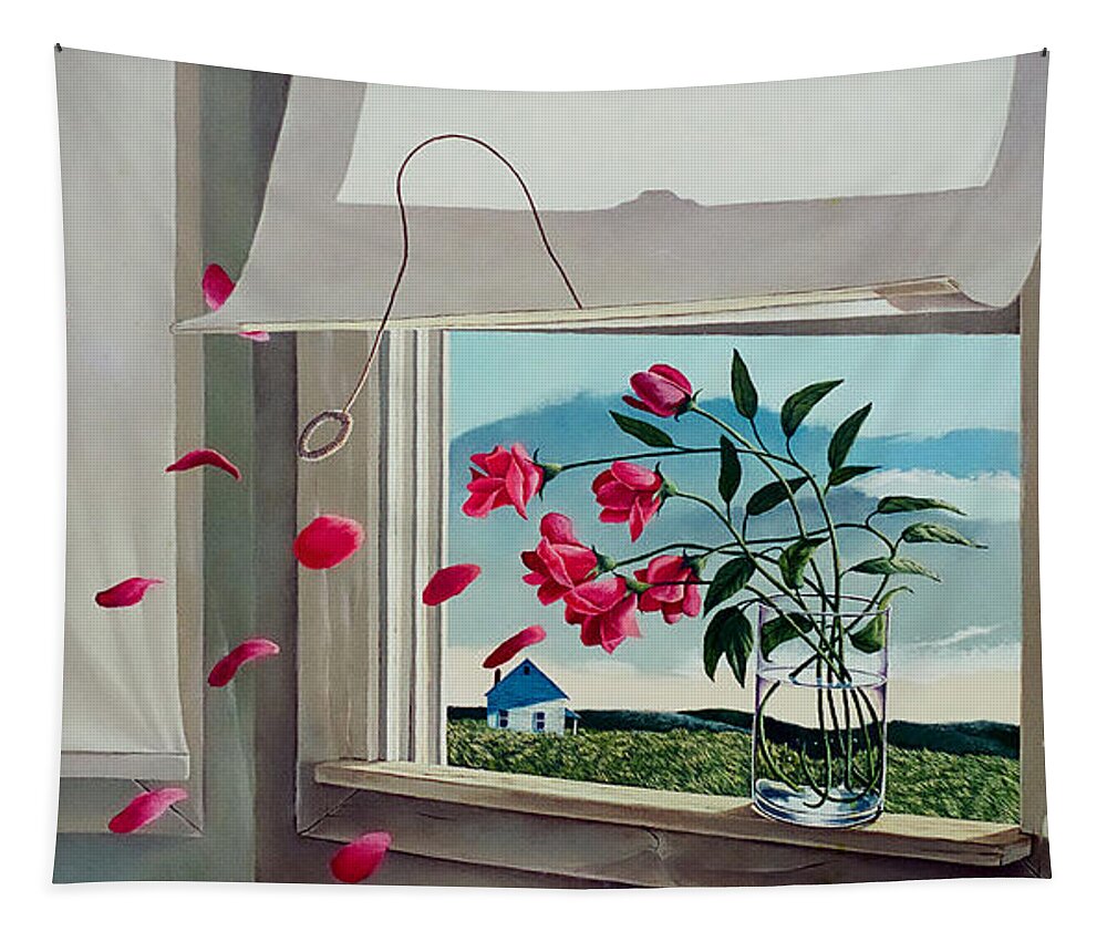Roses Tapestry featuring the painting Always with you by Christopher Shellhammer