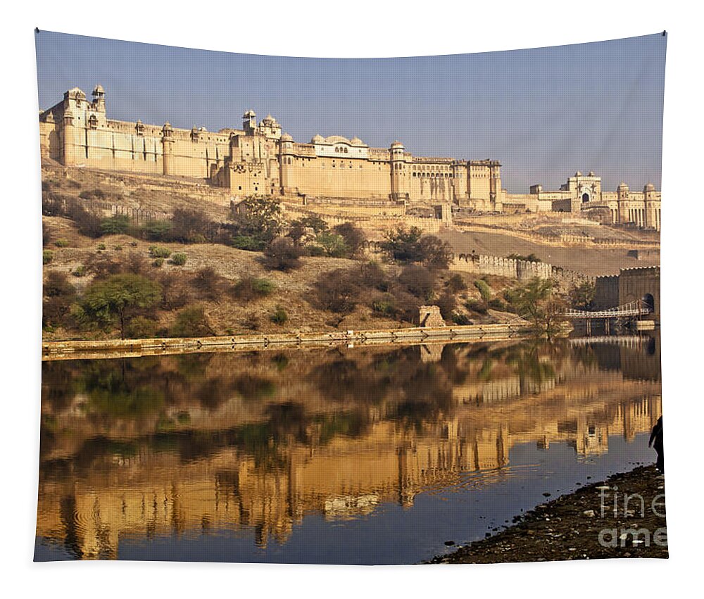 Amber Fort Tapestry featuring the photograph Amber Fort by Elena Perelman