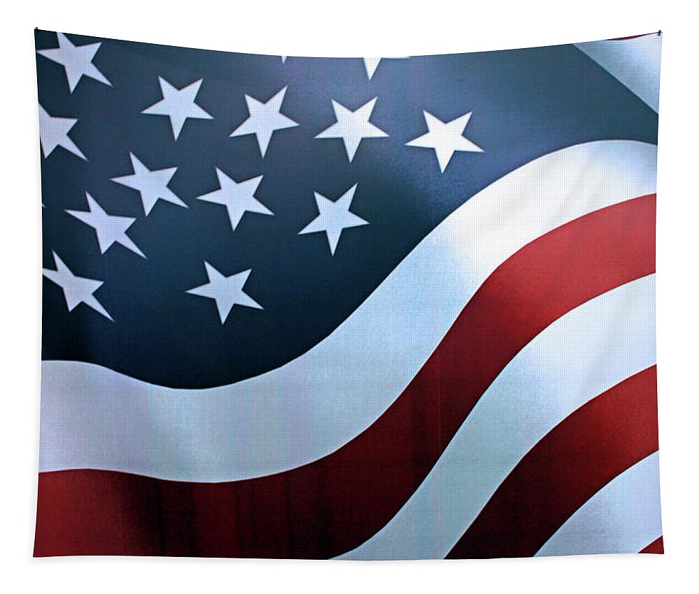 Flag Tapestry featuring the photograph American Flag by Kristin Elmquist