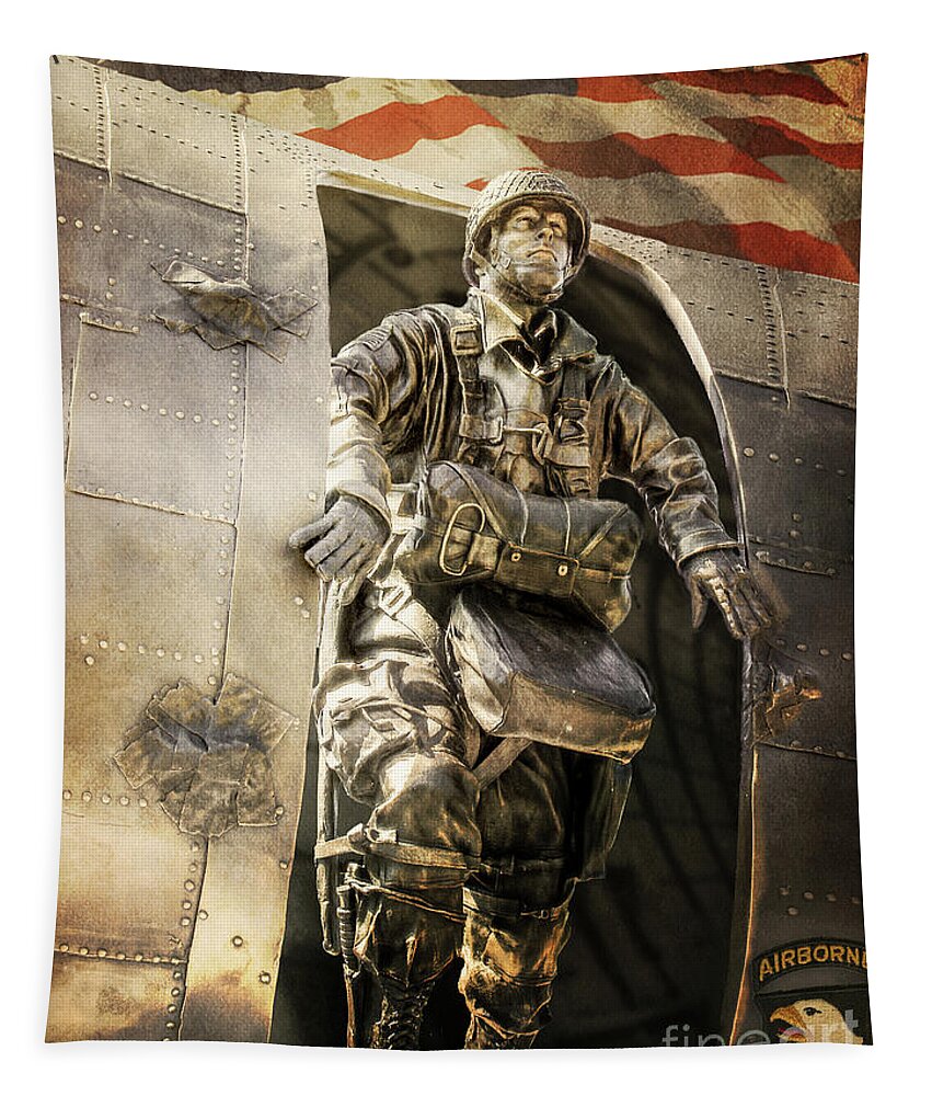 Soldiers Tapestry featuring the photograph American Hero by John Anderson