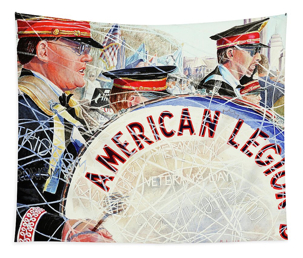 American Legion Tapestry featuring the painting American Legion by Carolyn Coffey Wallace