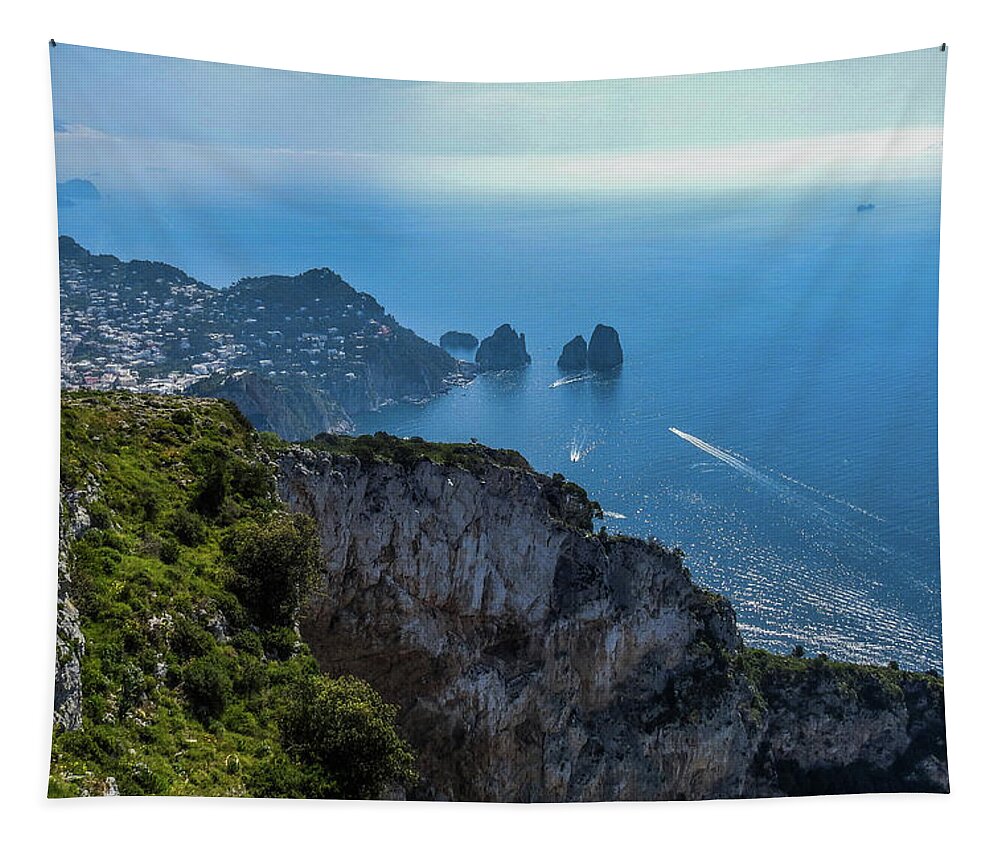 Italy Tapestry featuring the photograph Anacapri on Isle of Capri by Marilyn Burton