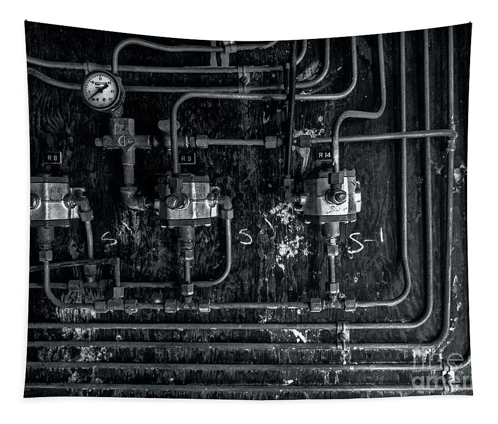 Industrial Tapestry featuring the photograph Analog Motherboard 2 by James Aiken