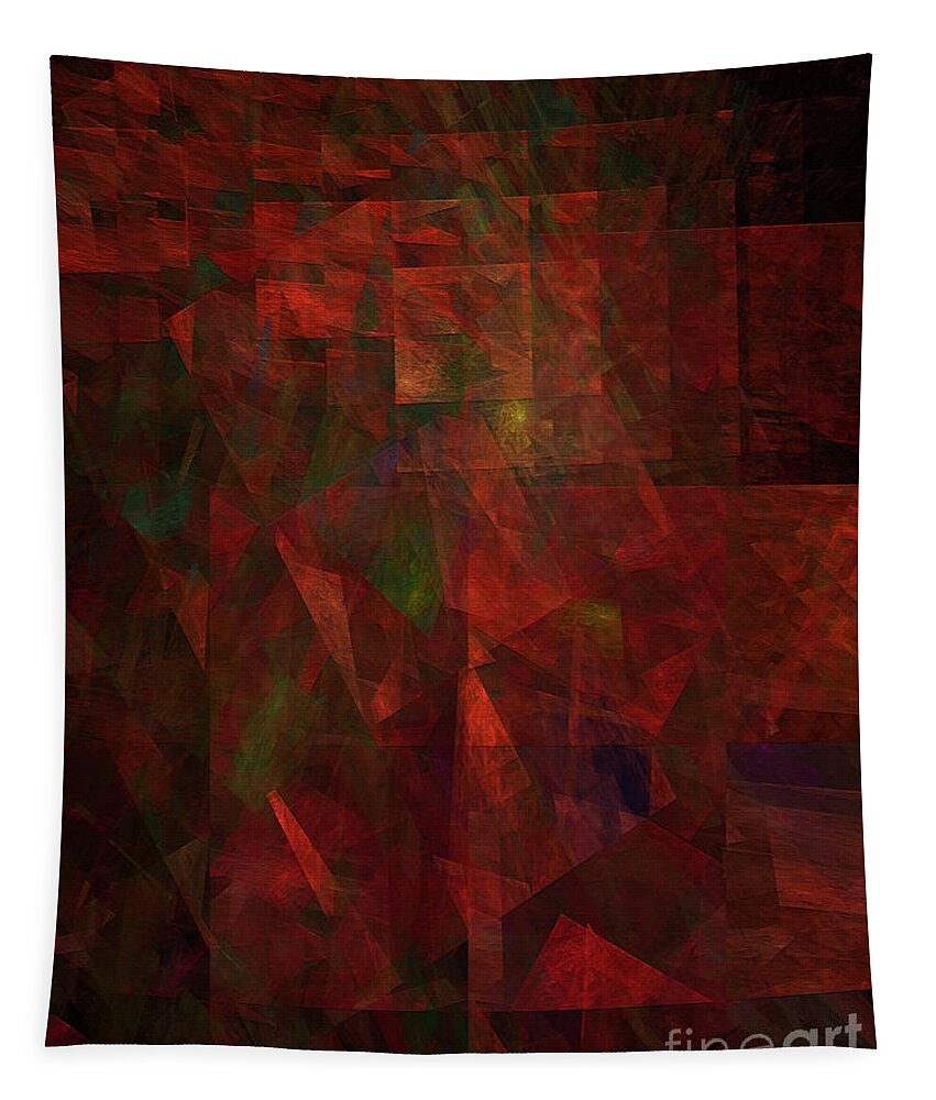 Abstract Tapestry featuring the digital art Andee Design Abstract 135 2017 by Andee Design