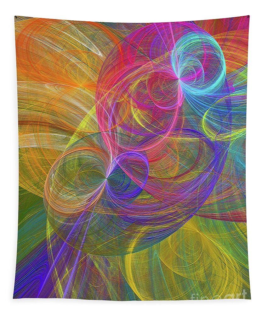 Abstract Tapestry featuring the digital art Andee Design Abstract 44 2017 by Andee Design