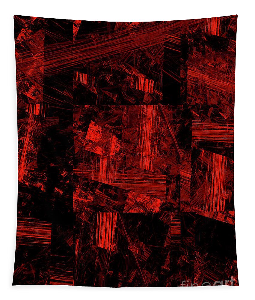 Abstract Tapestry featuring the digital art Andee Design Abstract 80 2017 by Andee Design