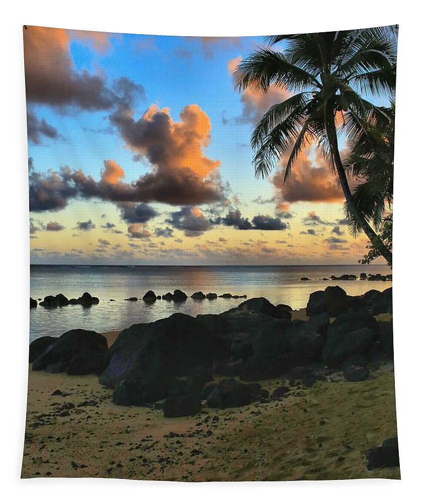 Hawaii Tapestry featuring the photograph Anini Beach by DJ Florek