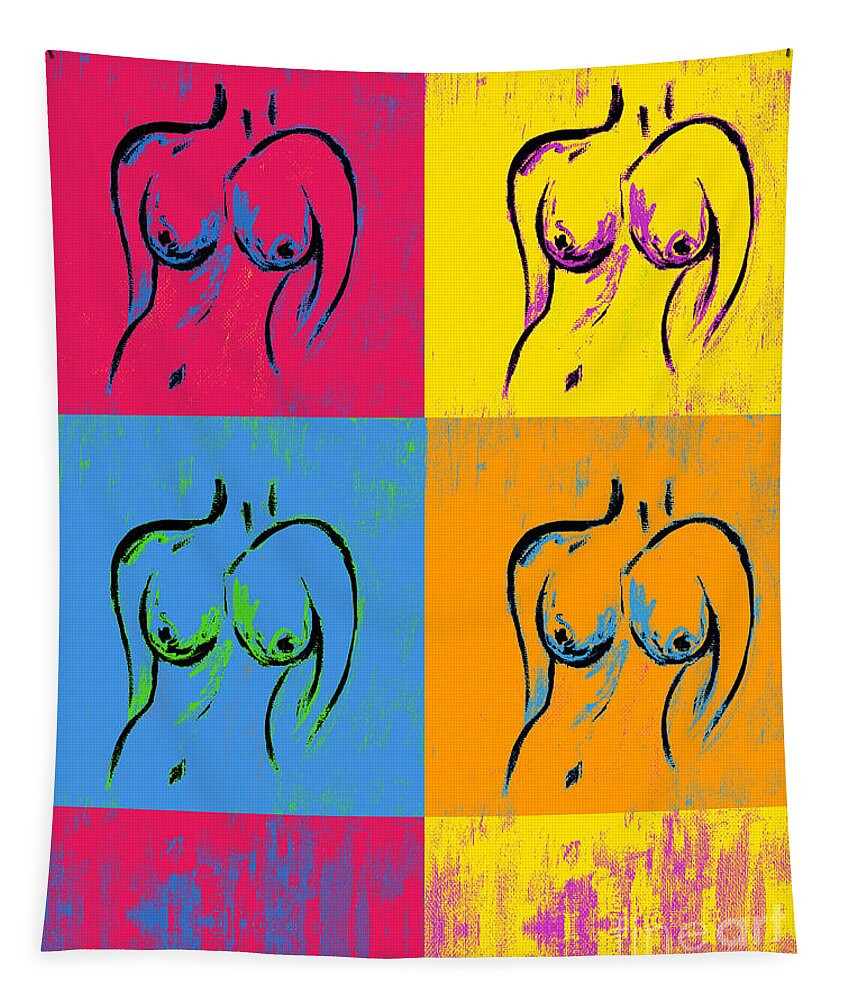 Nude Tapestry featuring the painting Another nude 2 by Julie Lueders 