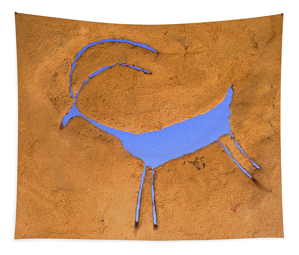 Anasazi Tapestry featuring the photograph Antelope Petroglyph by Jerry McElroy