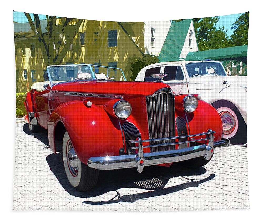 Classic Tapestry featuring the photograph Antique car Show Series 8610 by Carlos Diaz