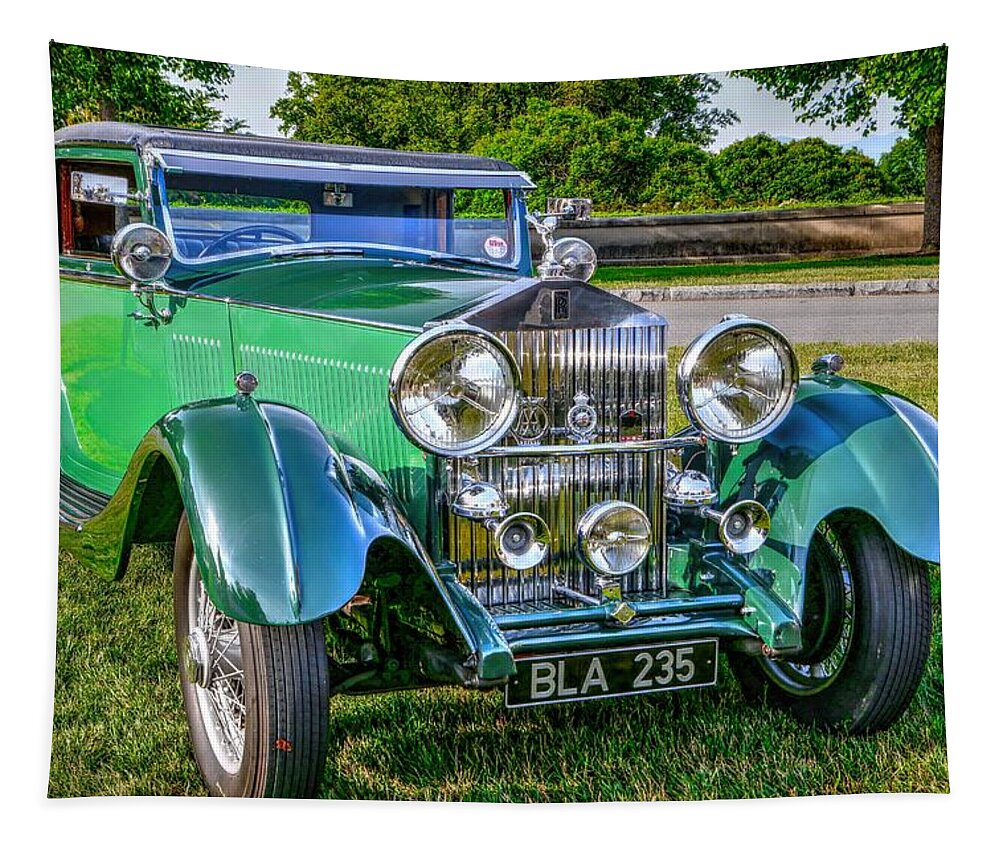 Rolls Royce Tapestry featuring the photograph Antique Rolls Royce by Carol Montoya