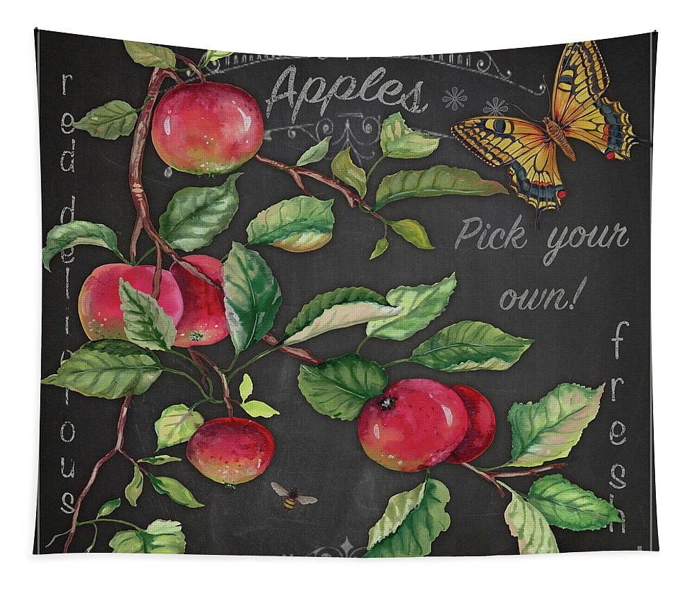 Apples Tapestry featuring the painting Apples-JP3913 by Jean Plout
