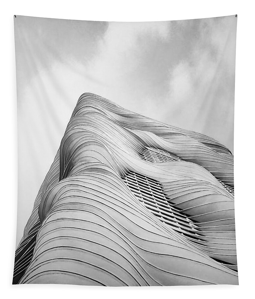 Architecture Tapestry featuring the photograph Aqua Tower by Scott Norris