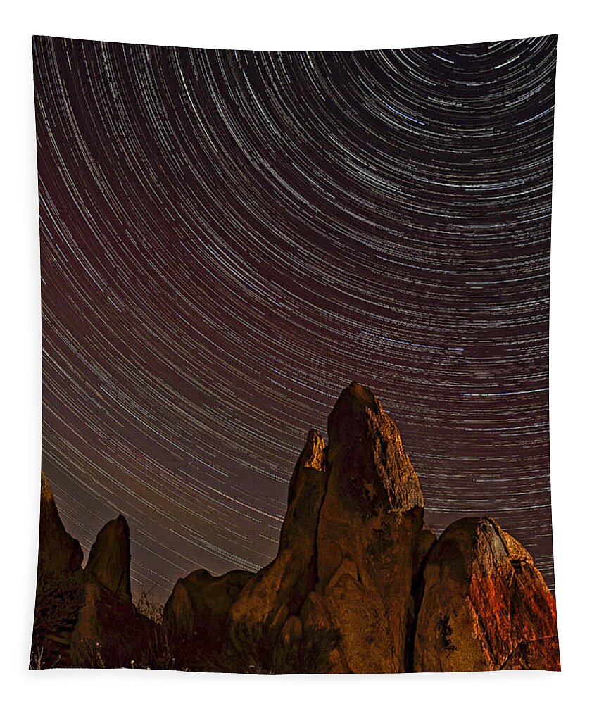 Startrails Tapestry featuring the photograph Aquanga Star Trails by Paul LeSage